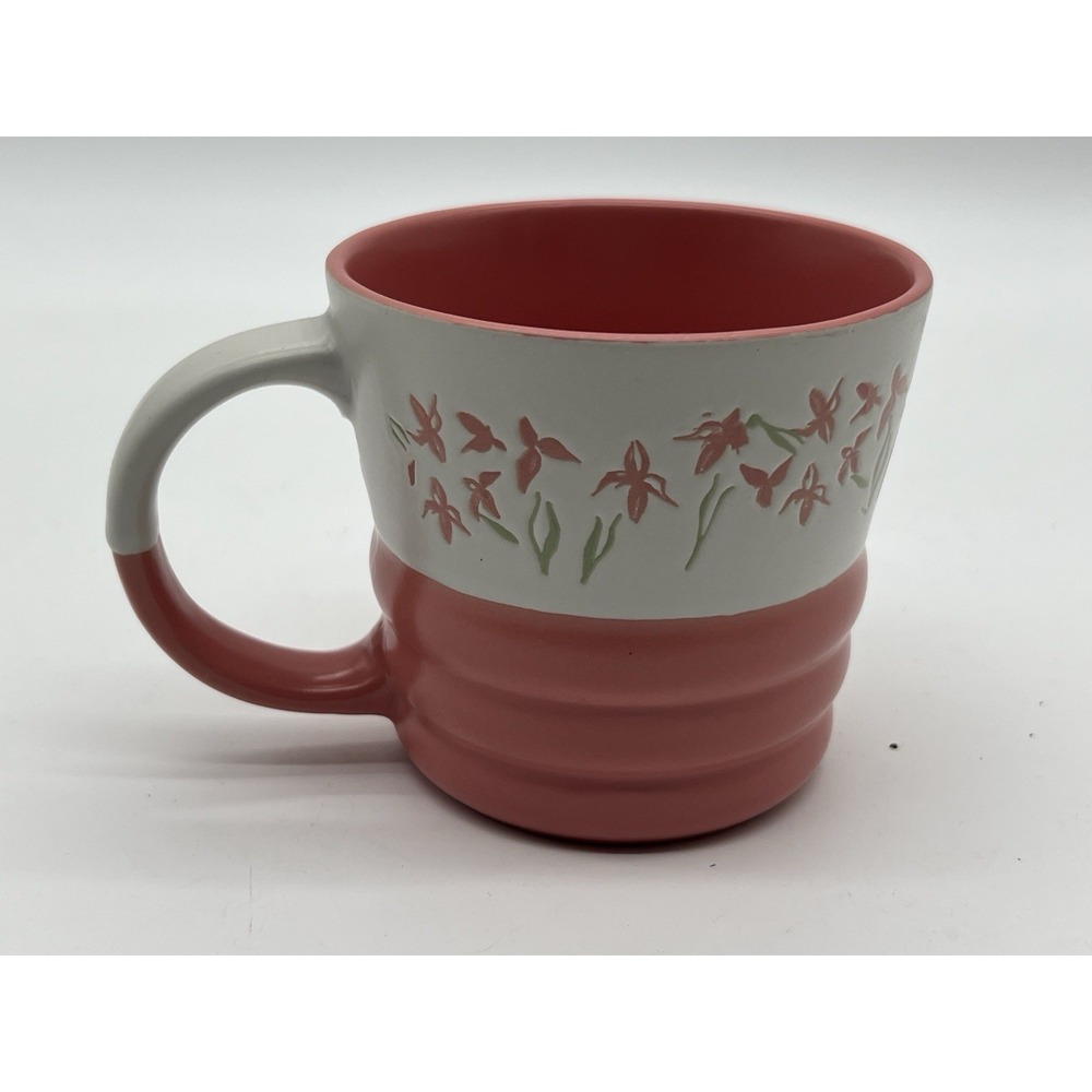 MRKT peach mug With‎ Flowers